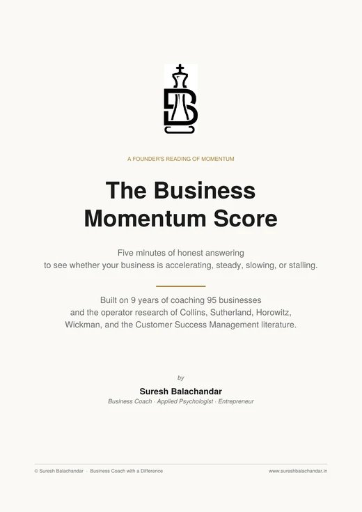 The first page of The Business Momentum Score