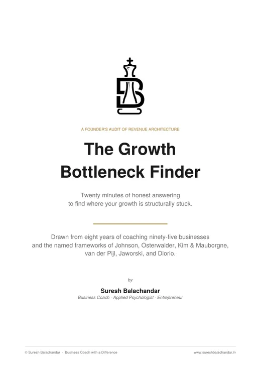 The first page of The Growth Bottleneck Finder