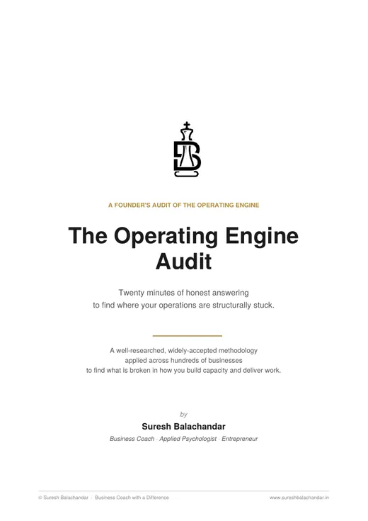 The first page of The Operating Engine Audit
