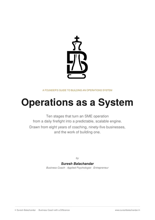 The first page of Operations as a System