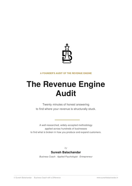 The first page of The Revenue Engine Audit